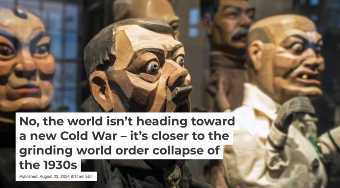 The breakdown of global order in the 1930s resulted in totalitarian leaders pulling the strings. Philippe Clément/Arterra/Universal Images Group via Getty Images